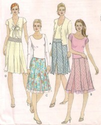 4784 BIAS CONTOUR YOKE SKIRT LENGTHS,UNDRSKIRT PATTERN 4-10
